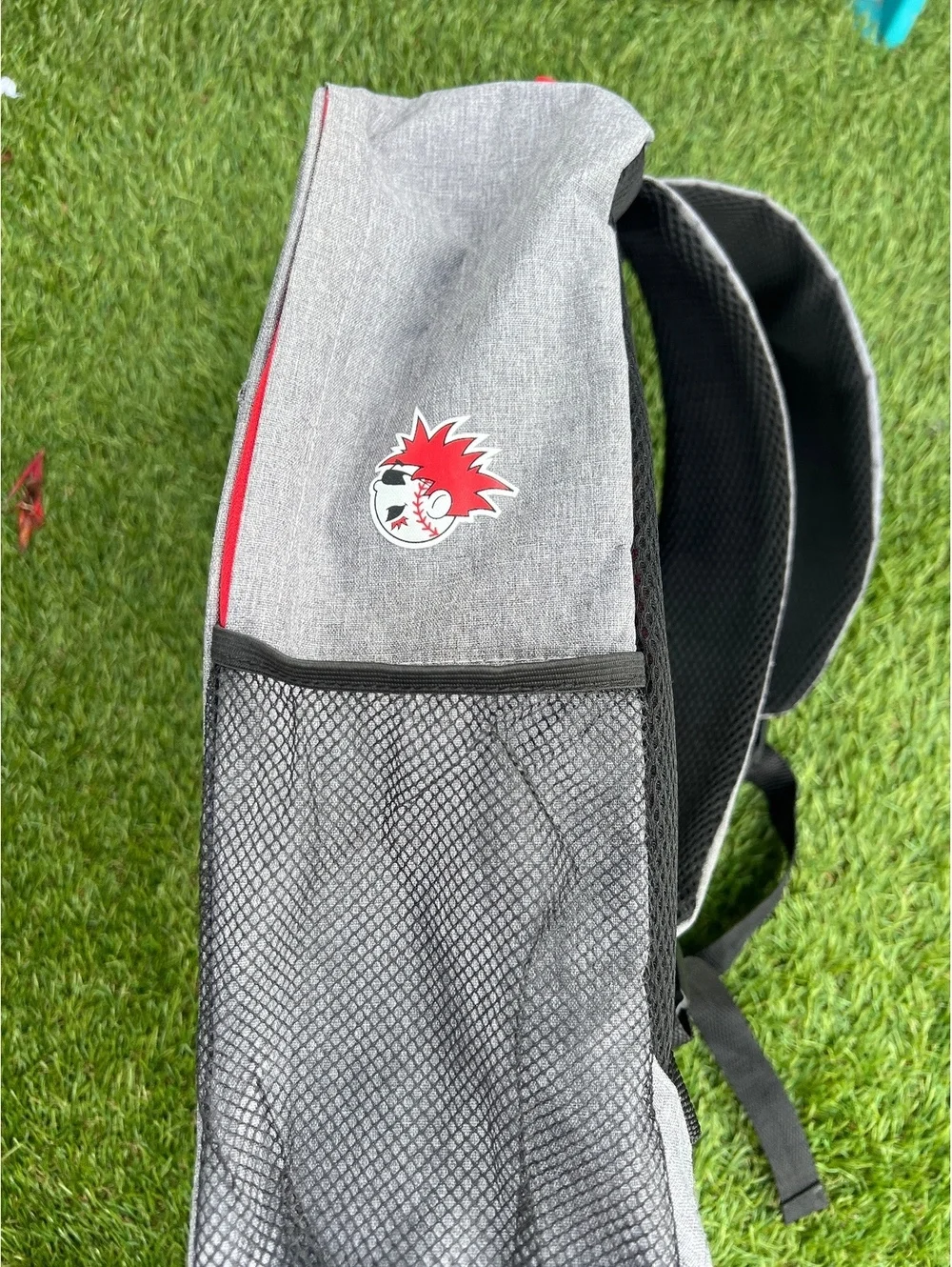 Cincinnati Reds Heads Gray and Red Backpack
